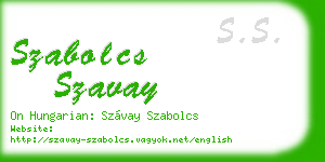 szabolcs szavay business card