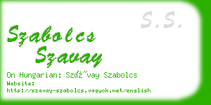 szabolcs szavay business card